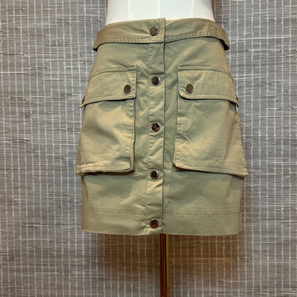 🤎 AVEC LES FILLES Solid Utility Mini A-Line Skirt 🤎 - Picture 2 of 6